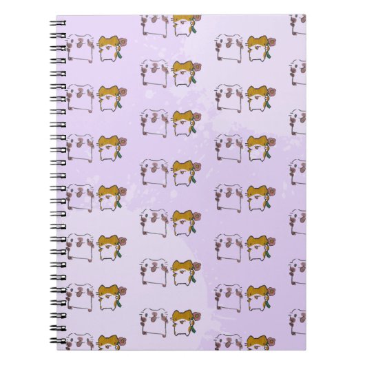 Dois Gatinhos no Lilás – Amor e Fofura em Dupla Notizblock (Vorderseite)