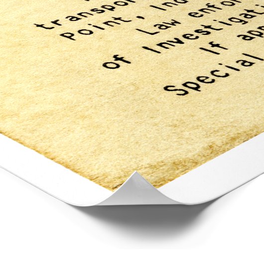 DOJ Identification order 1217 John Dillinger Poster (Ecke)