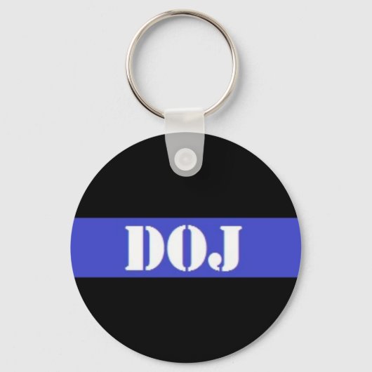 DOJ Thin Blue Line Schlüsselanhänger (Vorderseite)