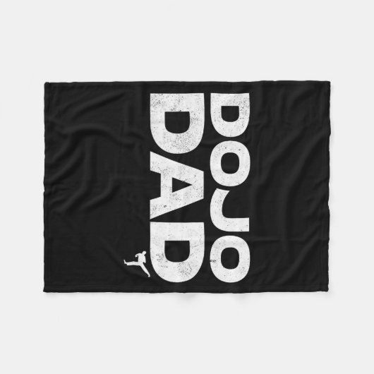 Dojo Dad Martial Arts Funny Father's Day Gift For Fleecedecke (Vorderseite (Horizontal))