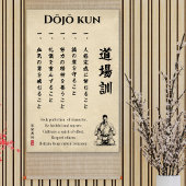 Dojo Kun – The Five Precepts of Karate Poster