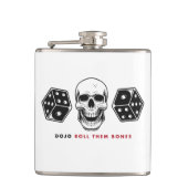 Dojo "Roll Them Bones" Flachmann (Vorderseite)