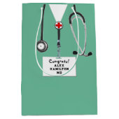 Doktor-Abschluss-Gratulation Mittlere Geschenktüte (Vorderseite)