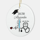 Doktor Abschluss Medical Student Grad Weihnachten Keramik Ornament (Links)
