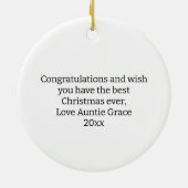 Doktor Abschluss Medical Student Grad Weihnachten Keramik Ornament (Hinten)