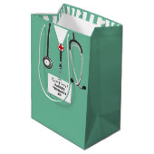 Doktor Abschluss Mittlere Geschenktüte (Rückseite Schrägansicht)