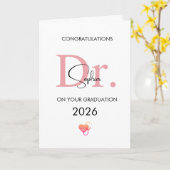 Doktor-Abschluss Personal Name Klasse 2026 Karte (Gelbe Blume)
