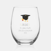 Doktor Abschluss Phinished Doktorand Doktor Weinglas Ohne Stiel (Vorderseite)