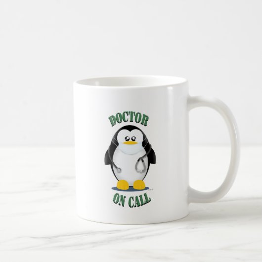 Doktor auf Anruf-Pinguin Kaffeetasse (Rechts)