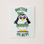 Doktor auf Dienstpinguin (weiblich) Puzzle (Vertikal)