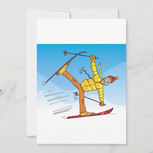 Doktor auf Skis Einladung (Vorderseite)