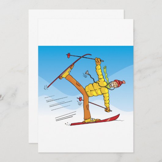 Doktor auf Skis Einladung (Vorne/Hinten)