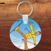 Doktor auf Skis Schlüsselanhänger (Vorderseite)