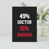 Doktor Badass Karte (Stehend Vorderseite)
