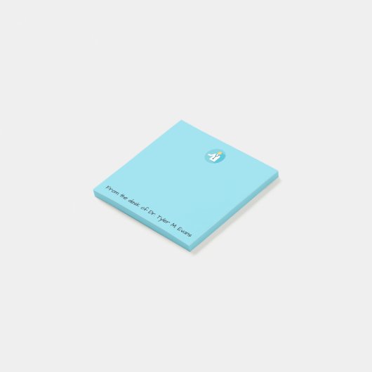 Doktor blaue Anmerkungen Post-it Klebezettel (angewinkelt)