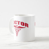 Doktor Caduceus Red Kaffeetasse (Vorderseite Links)