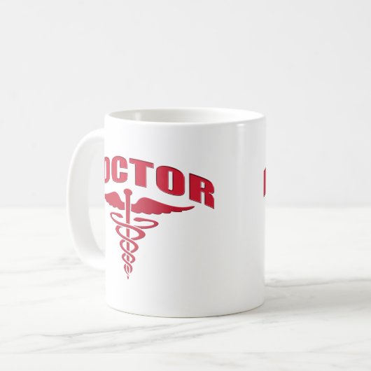 Doktor Caduceus Red Kaffeetasse (Vorderseite Links)