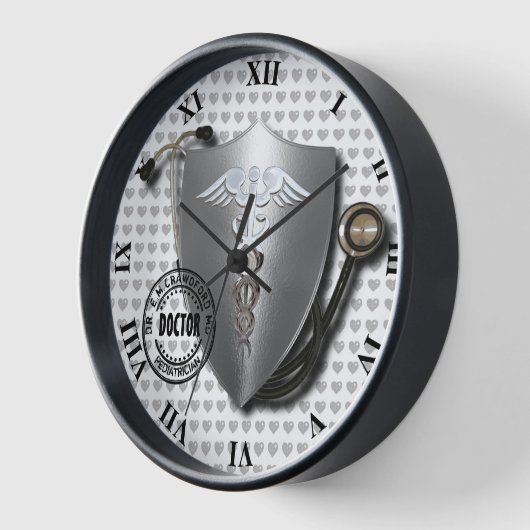 Doktor Caduceus Symbole auf Stethoskop und Briefma Uhr (Winkel)