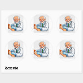 Doktor Chibi-Impfstoff-Aufkleber Runder Aufkleber (Blatt)
