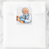 Doktor Chibi-Impfstoff-Aufkleber Runder Aufkleber (Tasche)