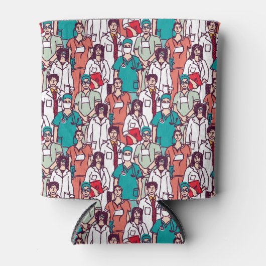 Doktor & Chirurg-Muster Dosenkühler (Vorderseite)