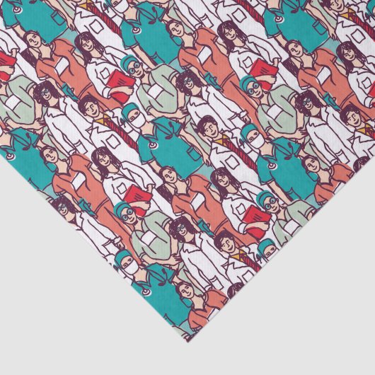 Doktor & Chirurg-Muster Seidenpapier (Ausschnitt)