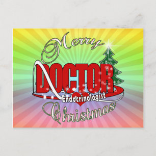 DOKTOR CHRISTMAS Endokrinologe Feiertagspostkarte