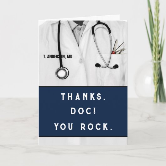Doktor danke Ihnen Karte (Vorderseite)