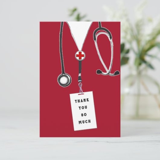Doktor, danke Karte (Stehend Vorderseite)