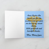 Doktor, danke Karte (Innenseite)