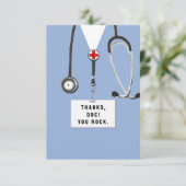Doktor Dankeskarte (Stehend Vorderseite)