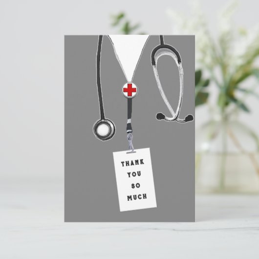 Doktor Dankeskarte (Stehend Vorderseite)
