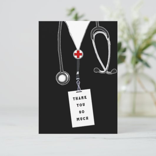 Doktor Dankeskarte (Stehend Vorderseite)
