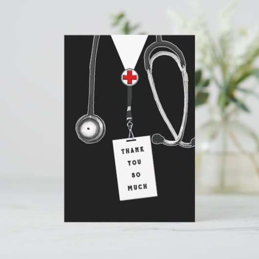 Doktor Dankeskarte (Stehend Vorderseite)