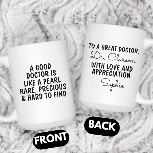 Doktor Danksagungs-Geschenk, Benutzerdefinierter D Kaffeetasse