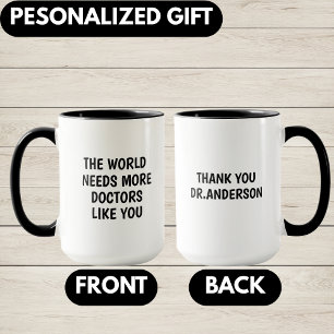Doktor Danksagungs-Geschenk, personalisierter Arzt Tasse