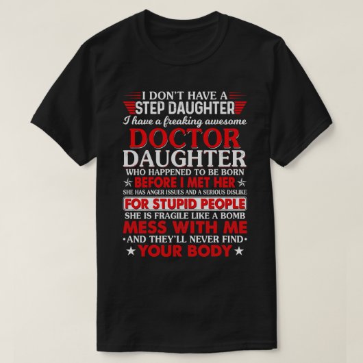 Doktor Daughter, der Doktor Gift Doctor T-Shirt (Design vorne)