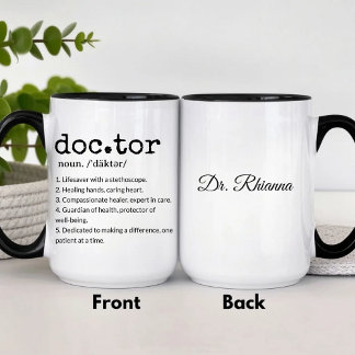 Doktor Definition Lifesaver mit Stethoskop Tasse