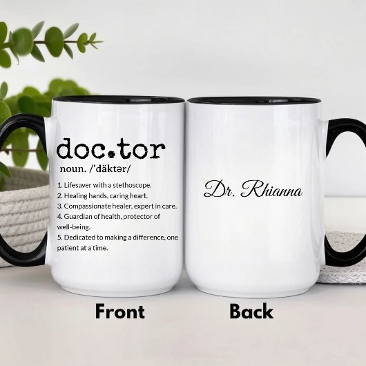 Doktor Definition Lifesaver mit Stethoskop Tasse