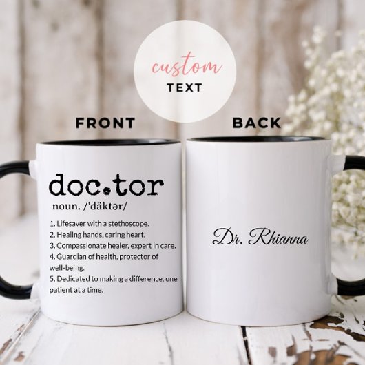 Doktor Definition Lifesaver mit Stethoskop Tasse