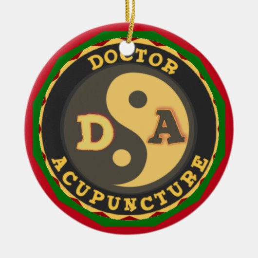 DOKTOR DER AKKUPUNKTURELLEN LOGO KERAMIKORNAMENT (Vorne)