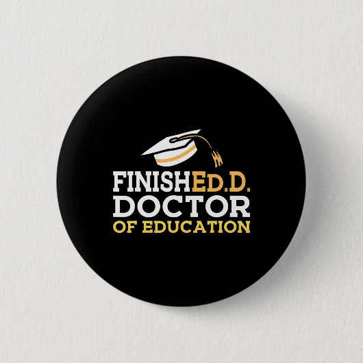 Doktor der Bildung Doktortitel Abschluss 202 Button (Vorderseite)