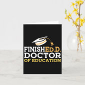 Doktor der Bildung Doktortitel Abschluss 202 Karte (Gelbe Blume)