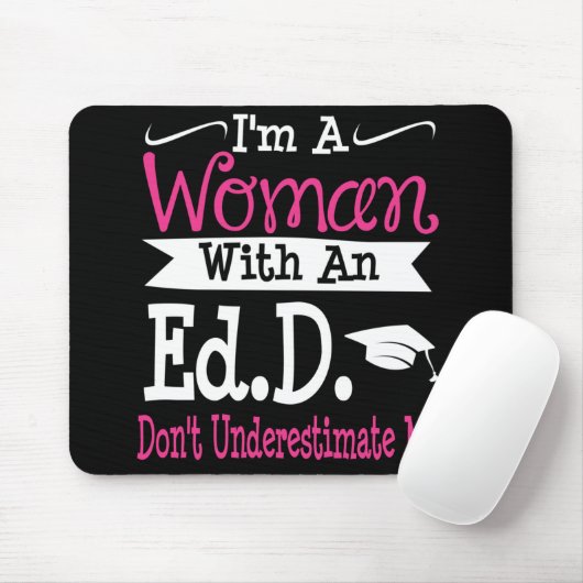 Doktor der Bildung EdD Abschluss Geschenk ihre Fra Mousepad (Mit Mouse)