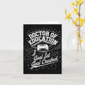 Doktor der Erziehungswissenschaft Doktorgrad Absch Karte (Gelbe Blume)