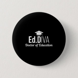 Doktor der Erziehungswissenschaft EdD Diva-Doktora Button