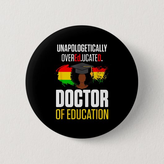 Doktor der Erziehungswissenschaften gebildeter Dok Button (Vorderseite)