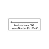 Doktor der Krankenpflege Lizenz# Signature Line Permastempel (Design)