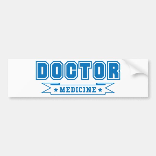 Doktor der Medizin Fahne Autoaufkleber (Vorne)