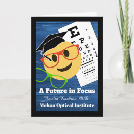 Doktor der Optometrie Abschluss Glückwunsch Karte